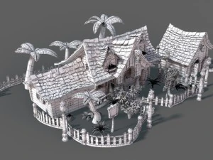 casa dos desenhos animados Modelo 3D