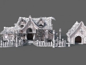 cartoon house 3D Модель