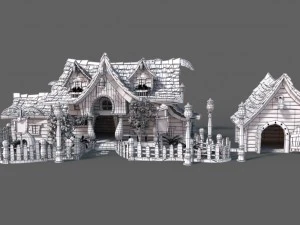 casa dos desenhos animados Modelo 3D