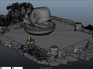 cartoon fountain 3D Model