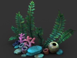 cartoon fountain 3D Model