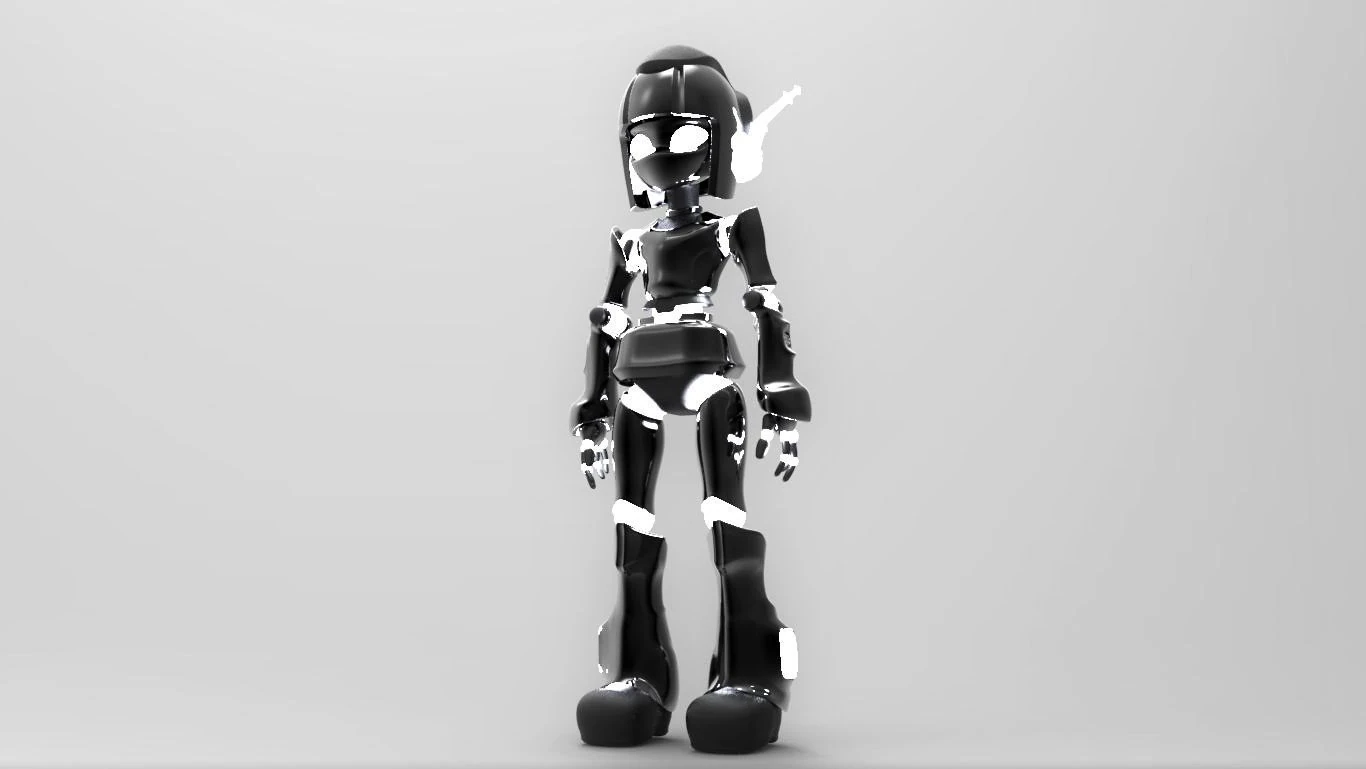 android girl 3D Model .c4d .max .obj .3ds .fbx .stl .blend 