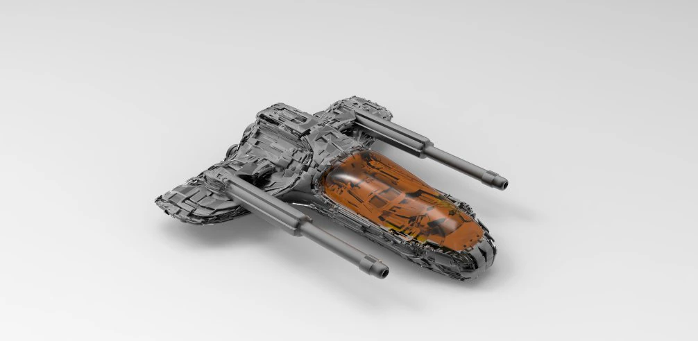 fighter ship 3D Model .c4d .max .obj .3ds .fbx .stl .blend 