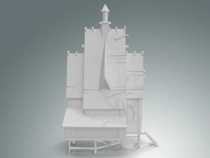 low poly stylized wooden house 3D Model