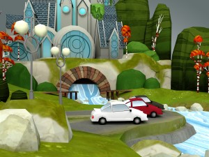 low poly fantasy castle 3D मॉडल
