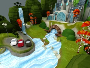 low poly fantasy castle 3D मॉडल