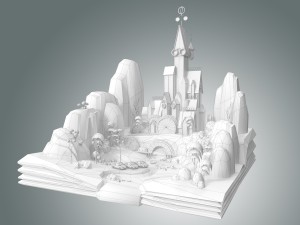 low poly fantasy castle 3D मॉडल