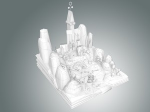 low poly fantasy castle 3D मॉडल
