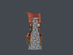 low poly fairytale house 3D Model