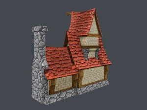 low poly fairytale house 3D Model