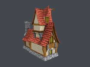 low poly fairytale house 3D Model