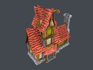 low poly fairytale house Modelo 3D