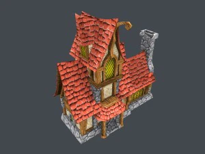 low poly fairytale house 3D Model