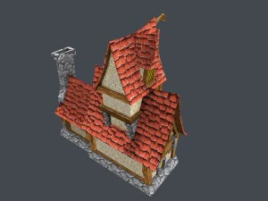 low poly fairytale house 3D Model