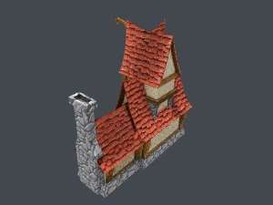 low poly fairytale house 3D Model