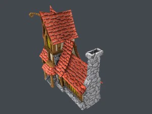 low poly fairytale house 3D Model