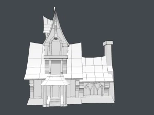low poly fairytale house 3D Model