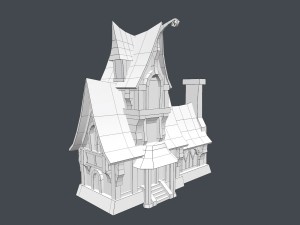 low poly fairytale house Modelo 3D