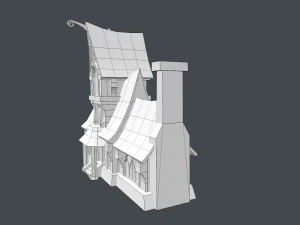 low poly fairytale house 3D Model