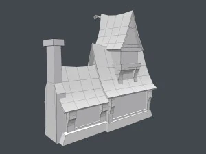low poly fairytale house 3D Model
