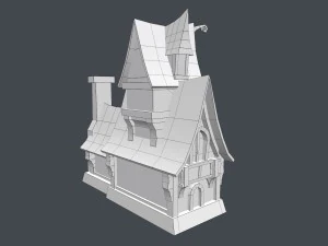low poly fairytale house 3D Model