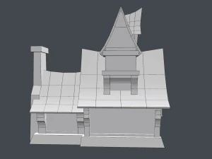 low poly fairytale house 3D Model