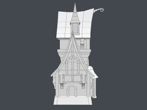 low poly fairytale house 3D Model