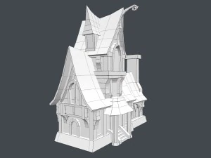 low poly fairytale house 3D Model