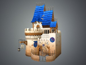 low poly medieval castle 3D Model