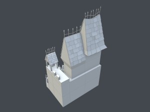 low poly medieval castle Modèle 3D