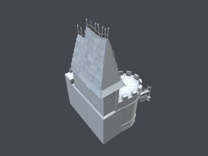 low poly medieval castle Modèle 3D