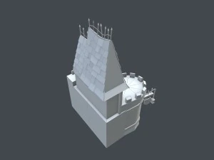 low poly medieval castle 3D Model