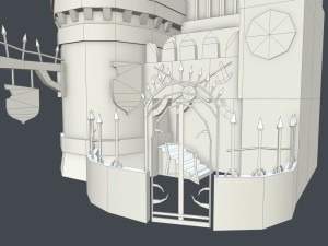 low poly medieval castle Modèle 3D