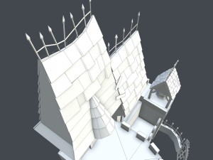 low poly medieval castle Modèle 3D