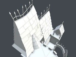 low poly medieval castle 3D Model