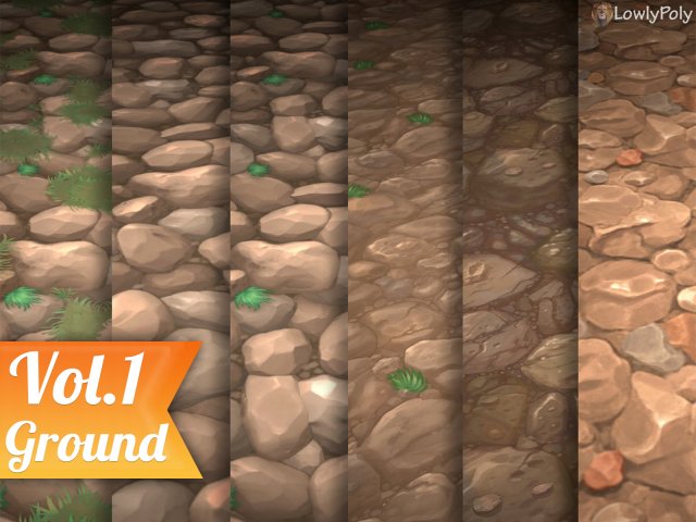 rocks vol 01 - hand painted textures CG 텍스쳐 .c4d .max .obj .3ds .fbx .stl .blend 