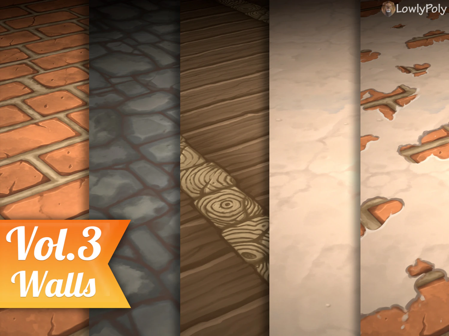 walls vol3 - hand painted texture pack CG Textures .c4d .max .obj .3ds .fbx .stl .blend