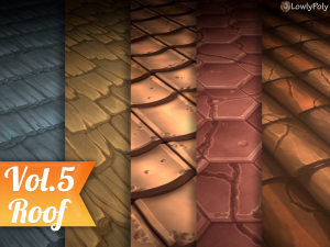 roof tile vol5 - hand painted texture pack CG Textures