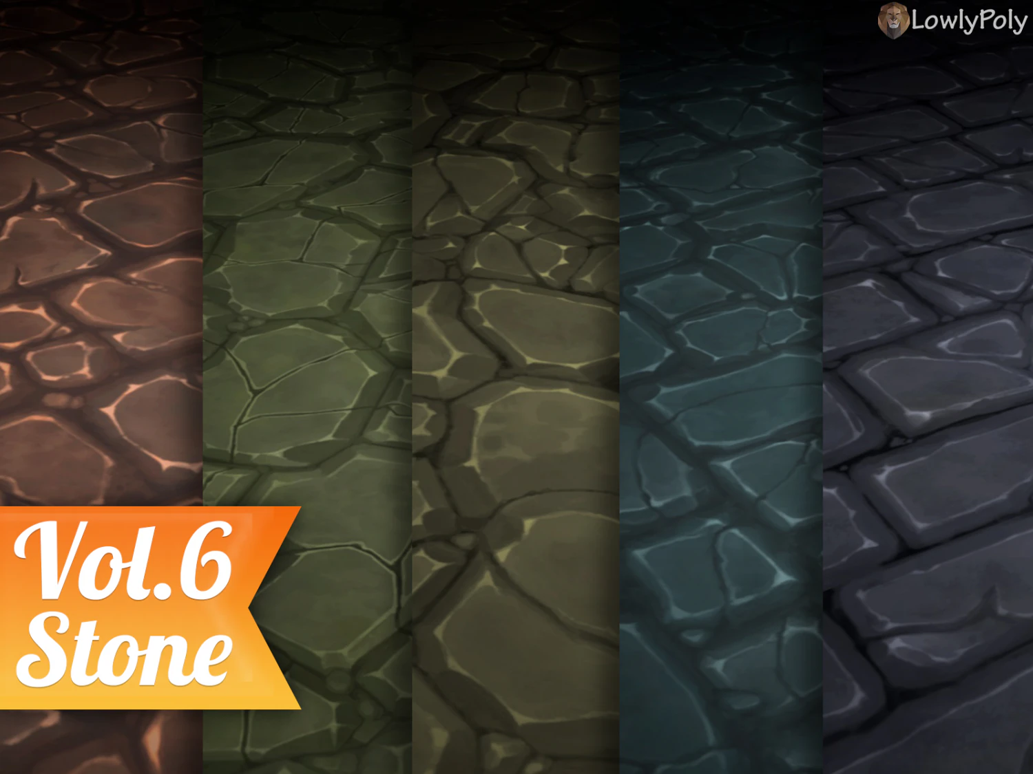 stone tile vol6 - набір текстур, намальований вручну CG Текстури .c4d .max .obj .3ds .fbx .stl .blend 