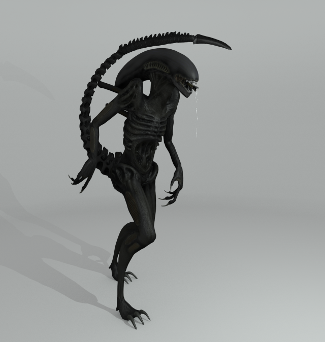alien xenomorph rigged 3Dモデル .c4d .max .obj .3ds .fbx .stl .blend 