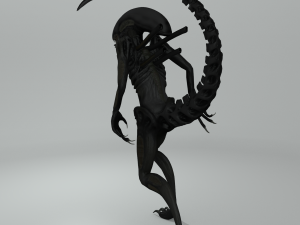 alien xenomorph rigged 3Dモデル