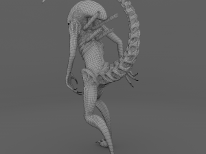 alien xenomorph rigged 3Dモデル