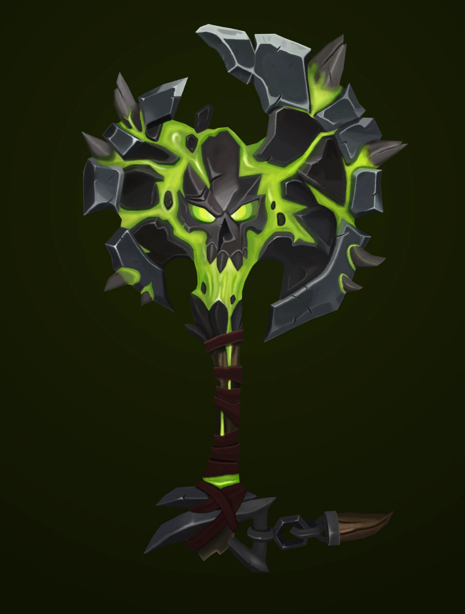 demonic axe 3D Model .c4d .max .obj .3ds .fbx .stl .blend 