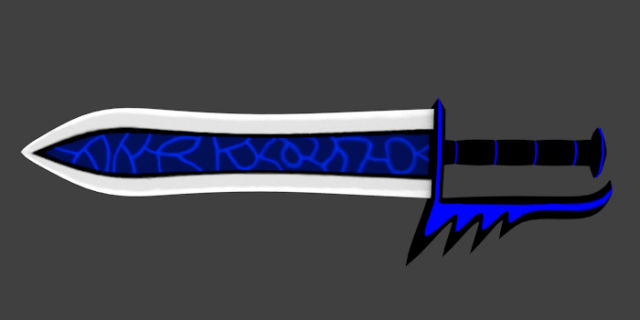 blue dagger 3D Model .c4d .max .obj .3ds .fbx .stl .blend 