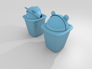 cute bear trash can 3D Model