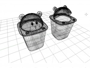 cute bear trash can 3D Model