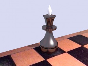 classic wooden chess Model 3D
