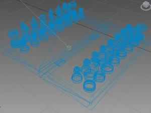 classic wooden chess 3D Model