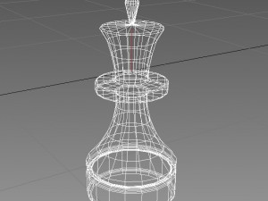 classic wooden chess Model 3D