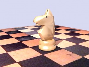 classic wooden chess Model 3D